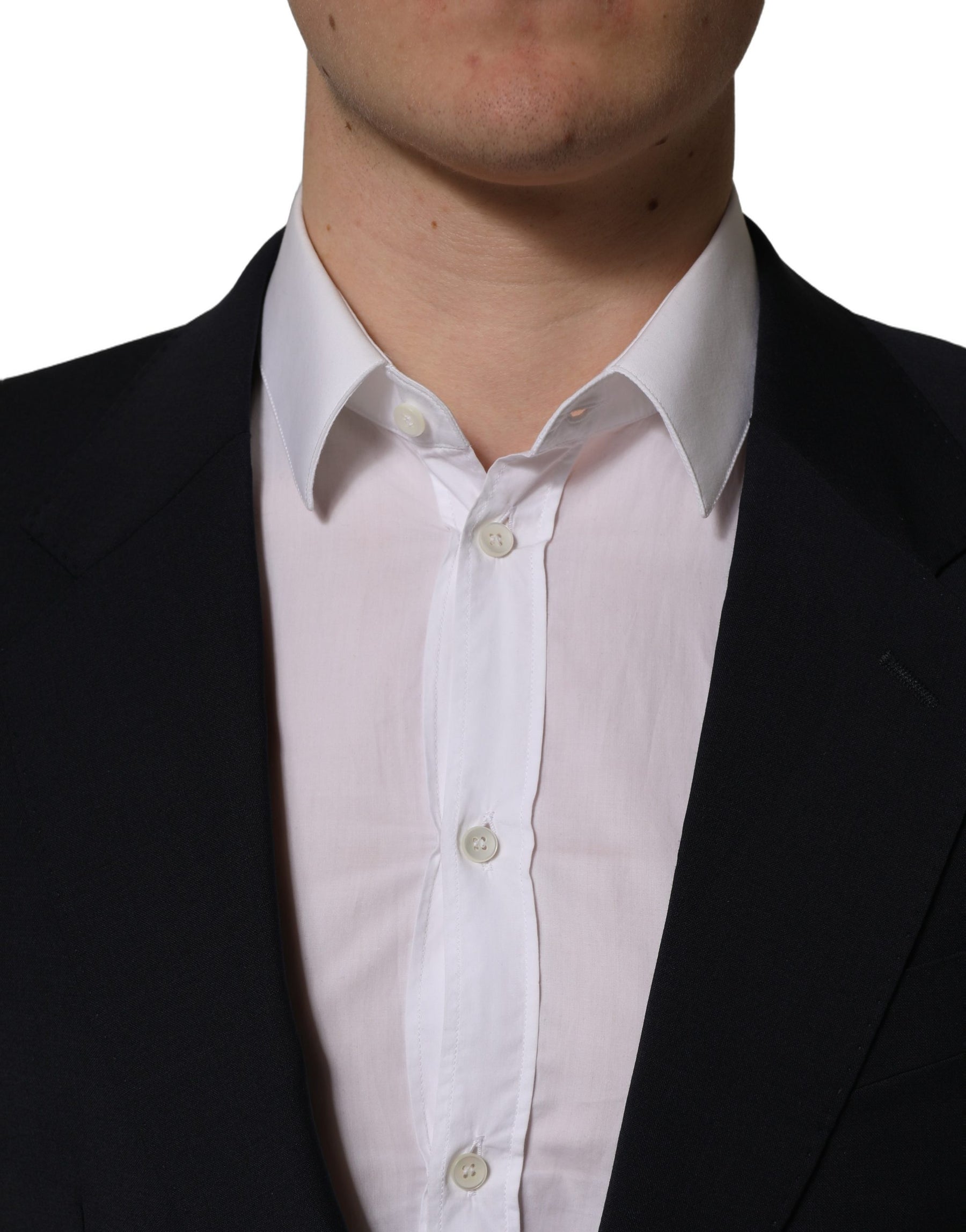 Dolce & Gabbana Black Wool Single Breasted Men Blazer Jacket | Regal Royce