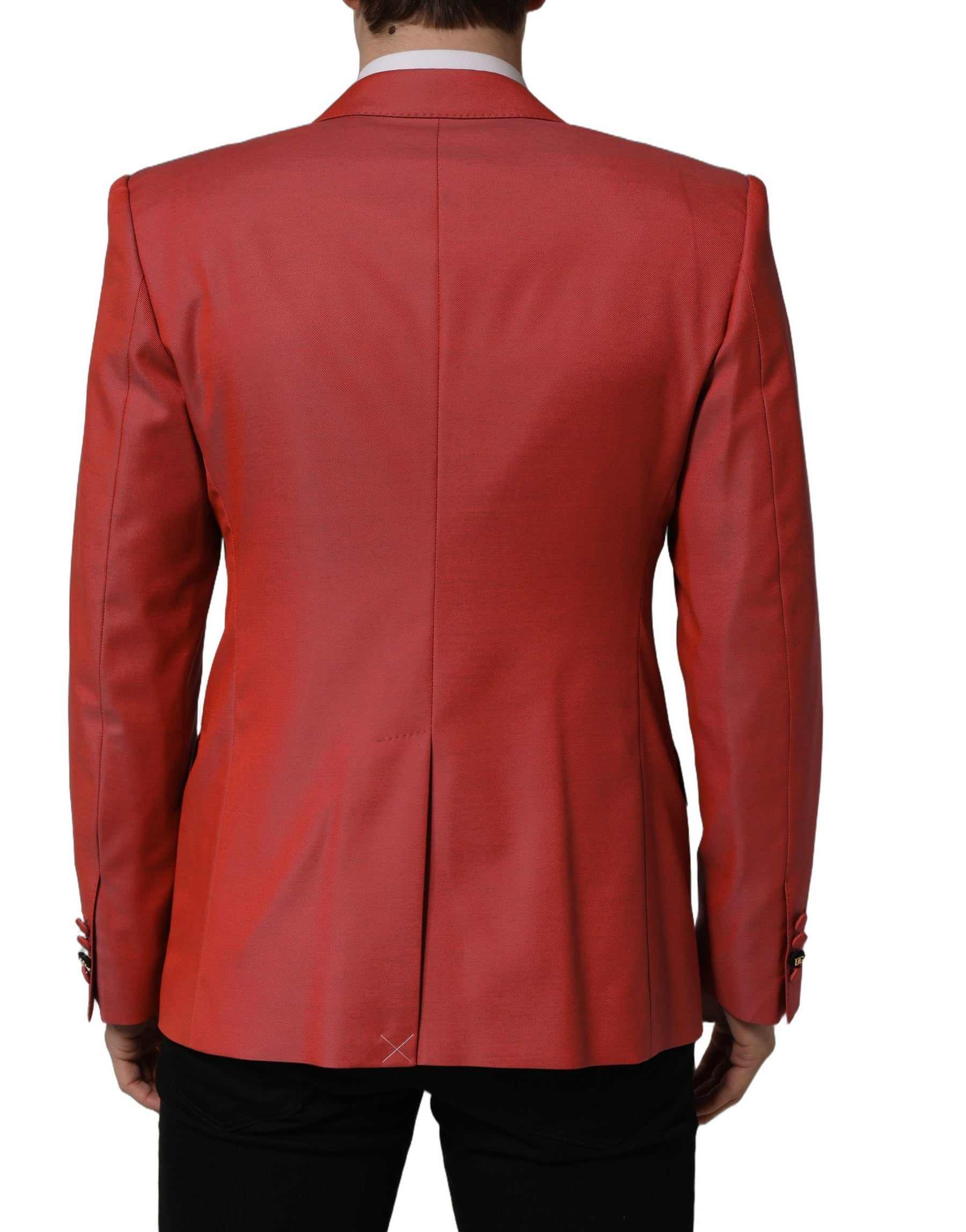 Dolce & Gabbana Red Wool Single Breasted Men Blazer Jacket | Regal Royce