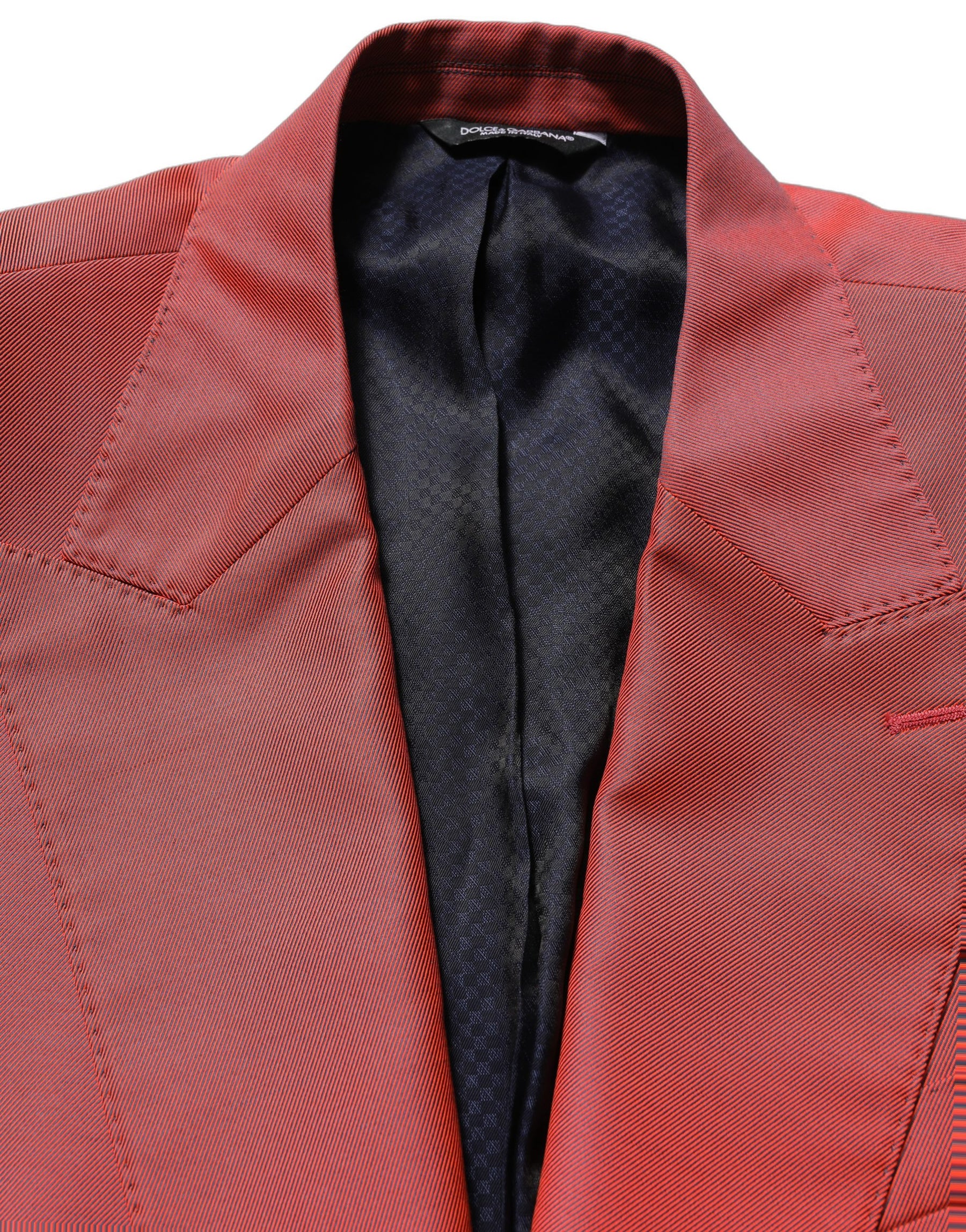 Dolce & Gabbana Red Wool Single Breasted Men Blazer Jacket | Regal Royce