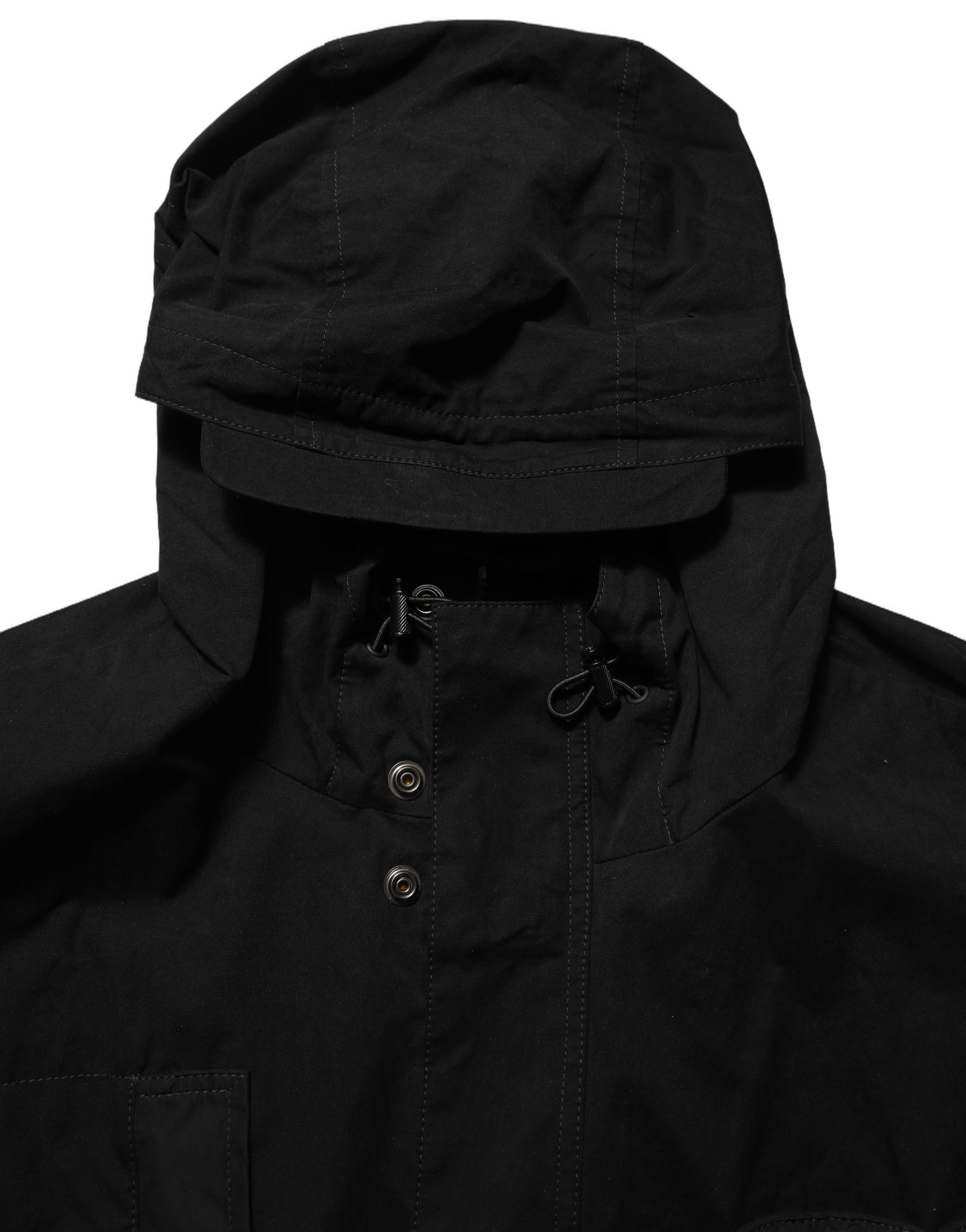 Dolce & Gabbana Black Nylon Men Hooded Windbreaker Jacket | Regal Royce