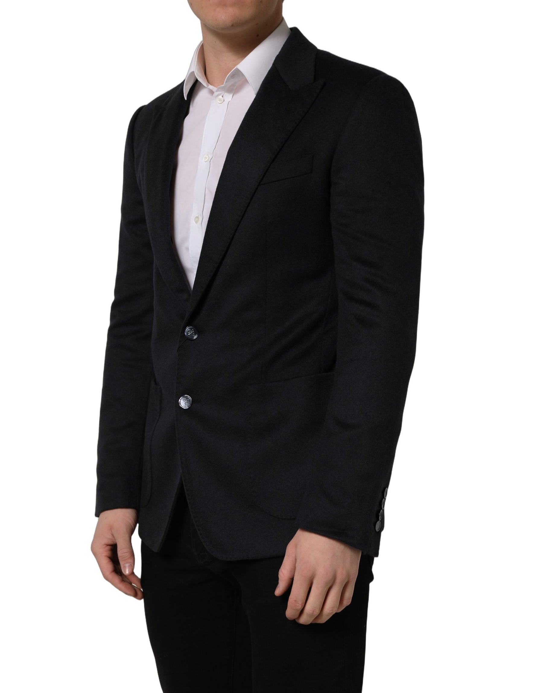 Dolce & Gabbana Black Cashmere Single Breasted Blazer Jacket | Regal Royce