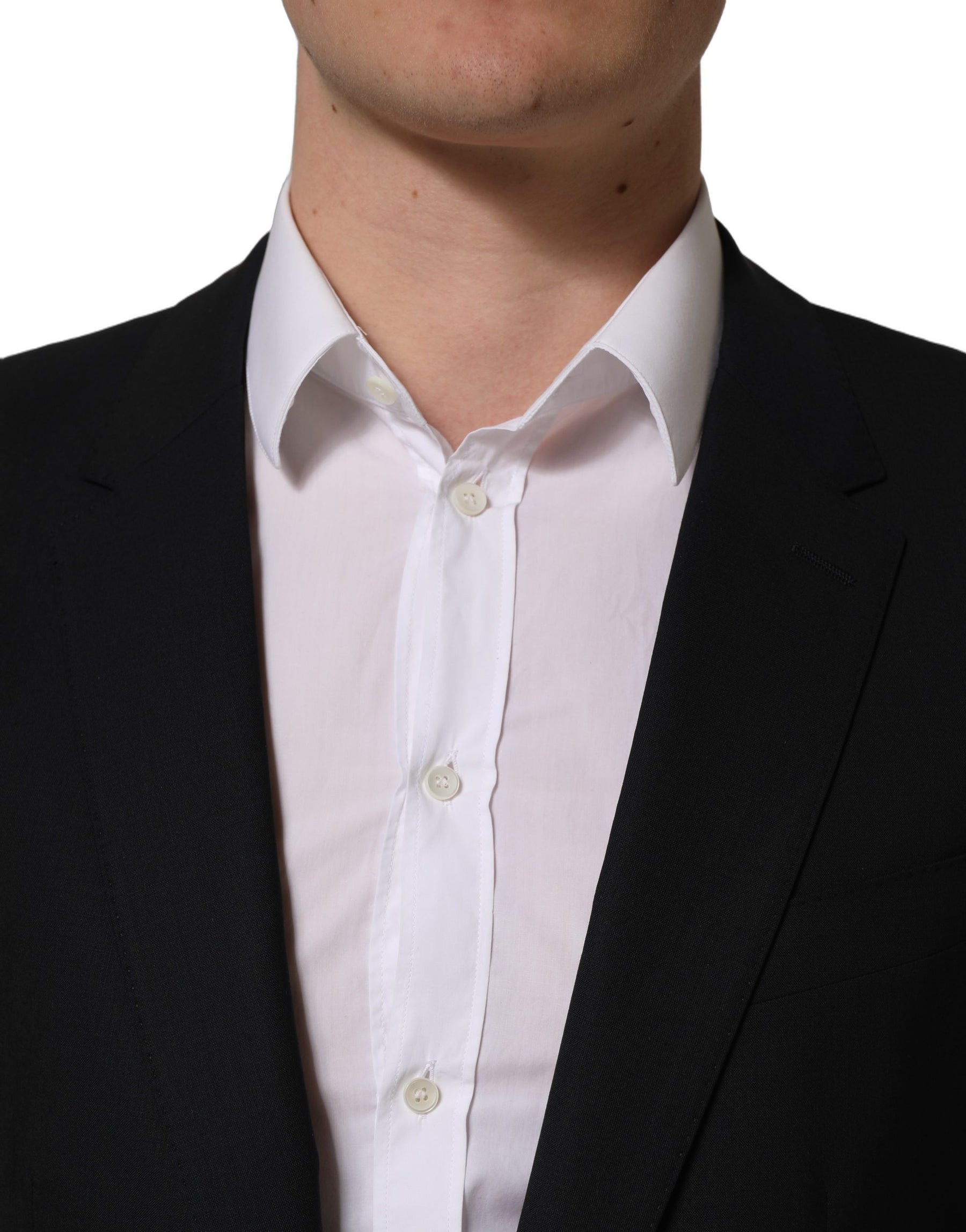 Dolce & Gabbana Black Wool Single Breasted Blazer Jacket | Regal Royce