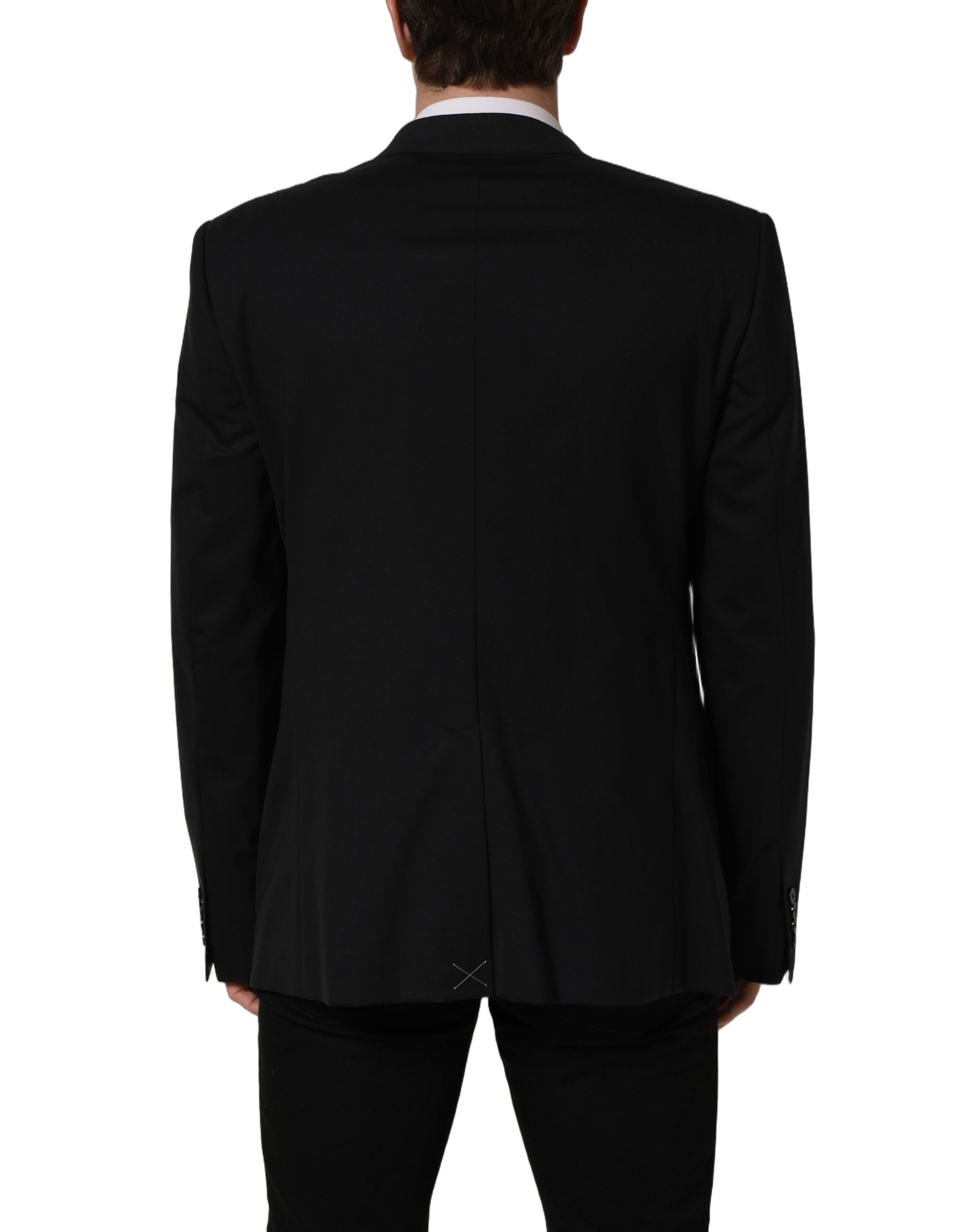 Dolce & Gabbana Black Wool Single Breasted Blazer Jacket | Regal Royce