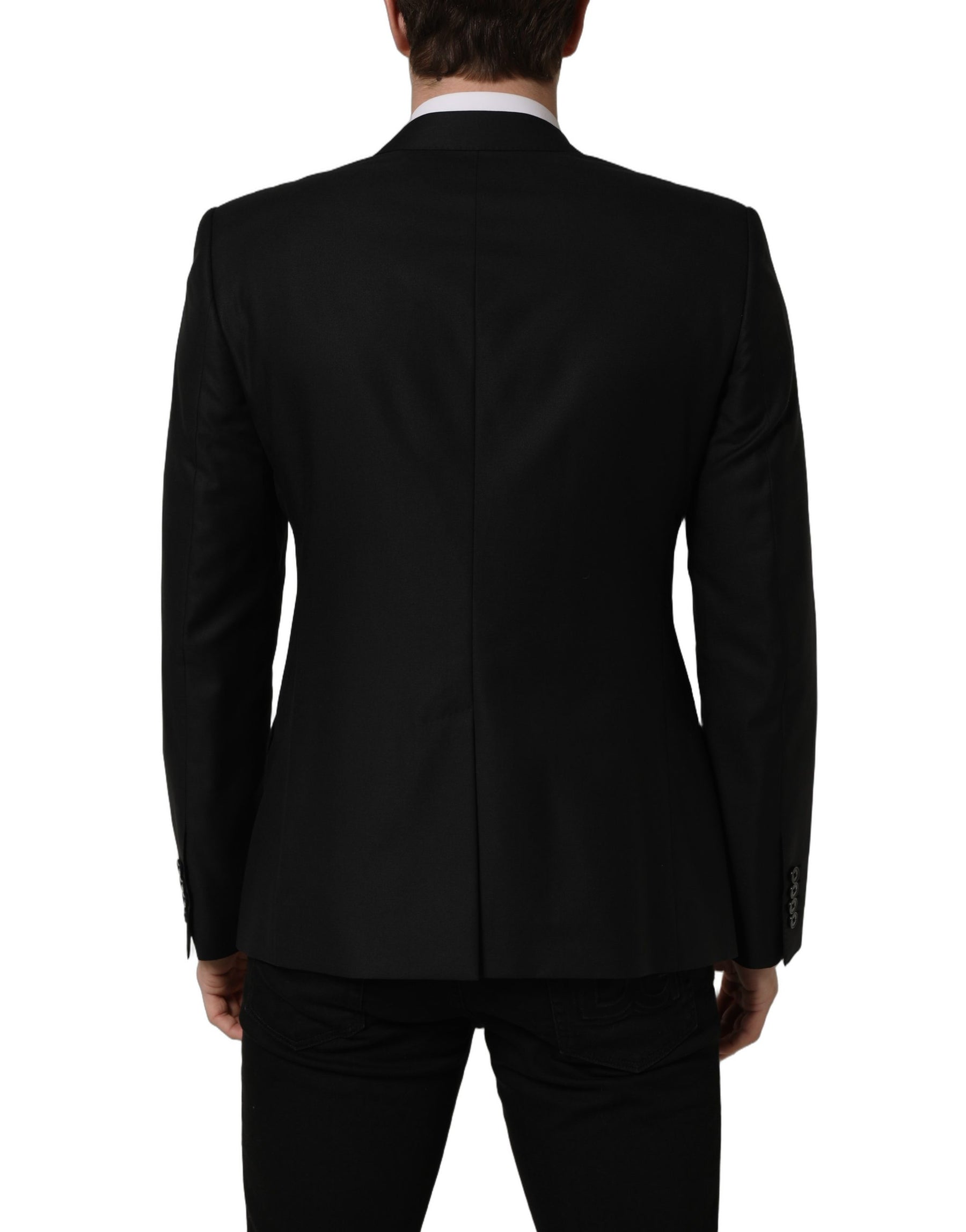 Dolce & Gabbana Black Wool Single Breasted Blazer Jacket | Regal Royce