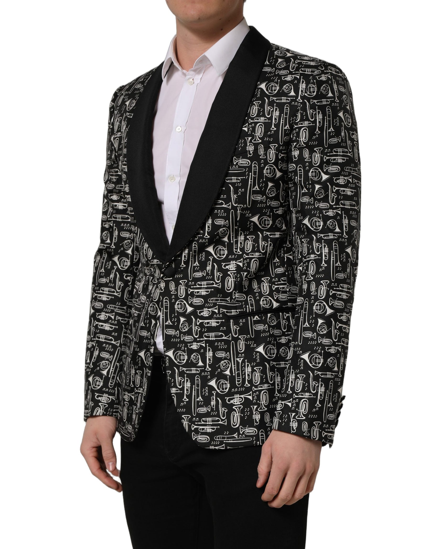 Dolce & Gabbana Black Crystal Embellished Coat Blazer Jacket | Regal Royce