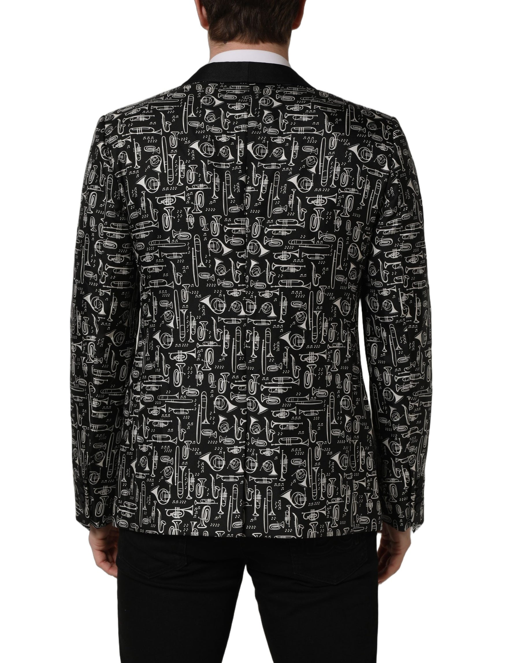 Dolce & Gabbana Black Crystal Embellished Coat Blazer Jacket | Regal Royce
