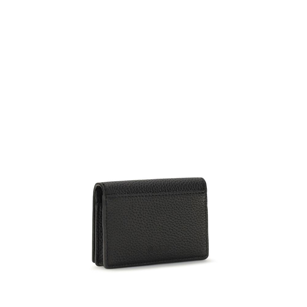 Ganni Black Recycled Polyester Wallet | Regal Royce