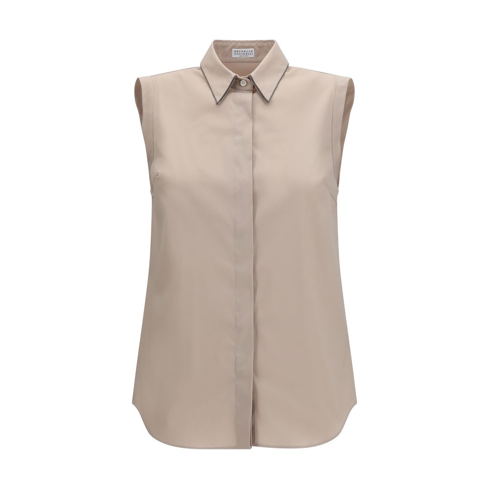 Brunello Cucinelli Beige Cotton Shirt | Regal Royce