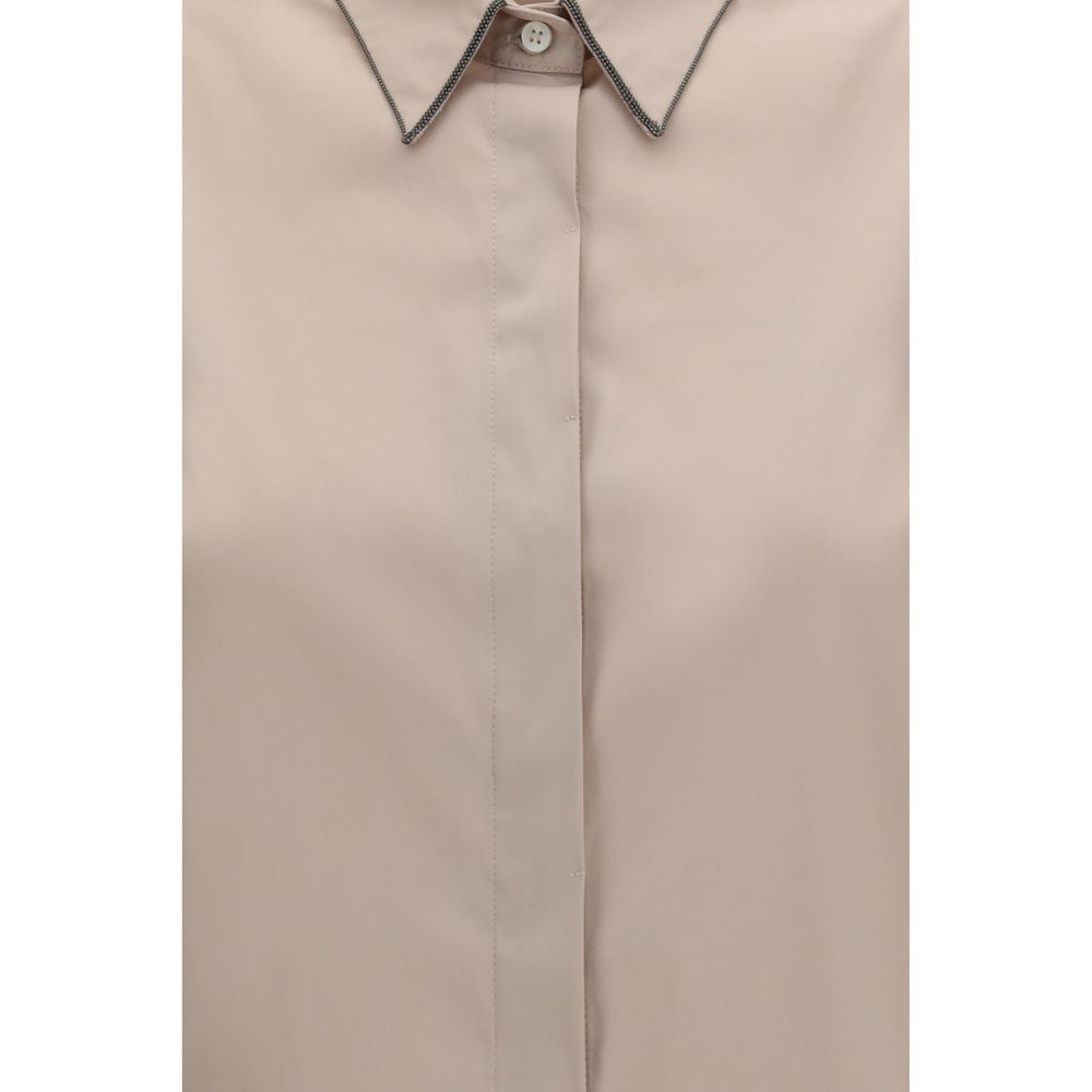 Brunello Cucinelli Beige Cotton Shirt | Regal Royce
