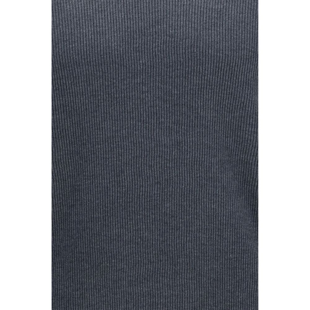 Brunello Cucinelli Gray Cotton Polo Shirt | Regal Royce