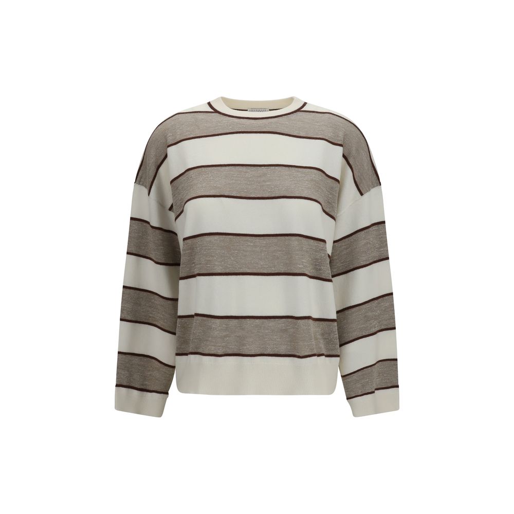 Brunello Cucinelli Beige Wool Oves Aries Sweatshirt | Regal Royce