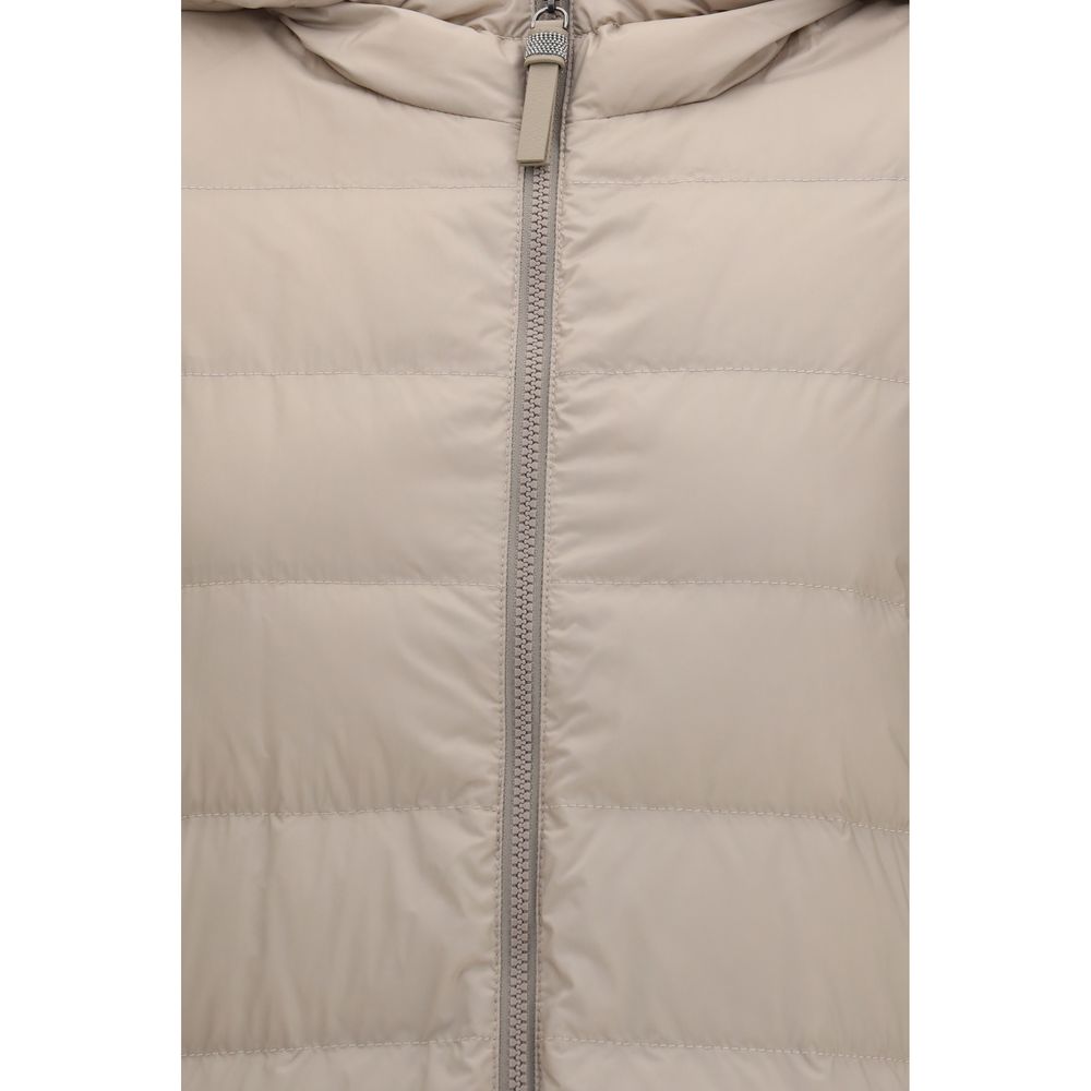 Brunello Cucinelli Gray Polyester Full-Length Jacket | Regal Royce