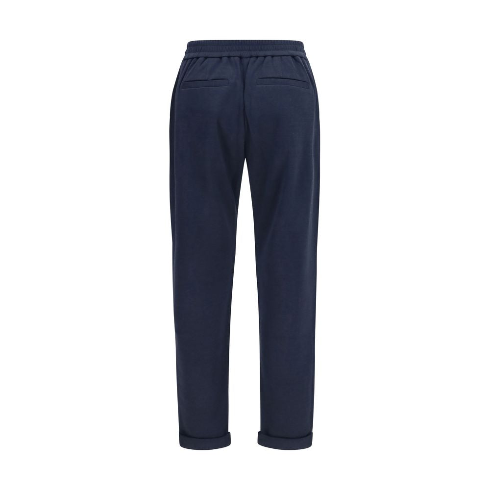 Brunello Cucinelli Blue Polyamide Casual Pants | Regal Royce