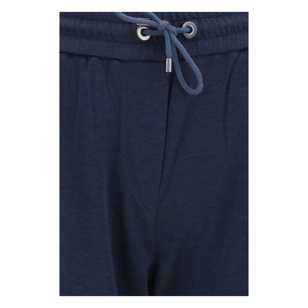 Brunello Cucinelli Blue Polyamide Casual Pants | Regal Royce