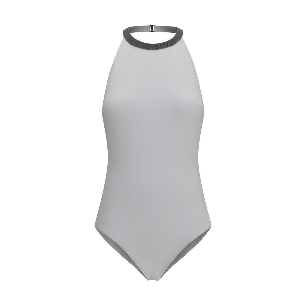 Brunello Cucinelli White Polyamide One-Piece Swimsuit | Regal Royce