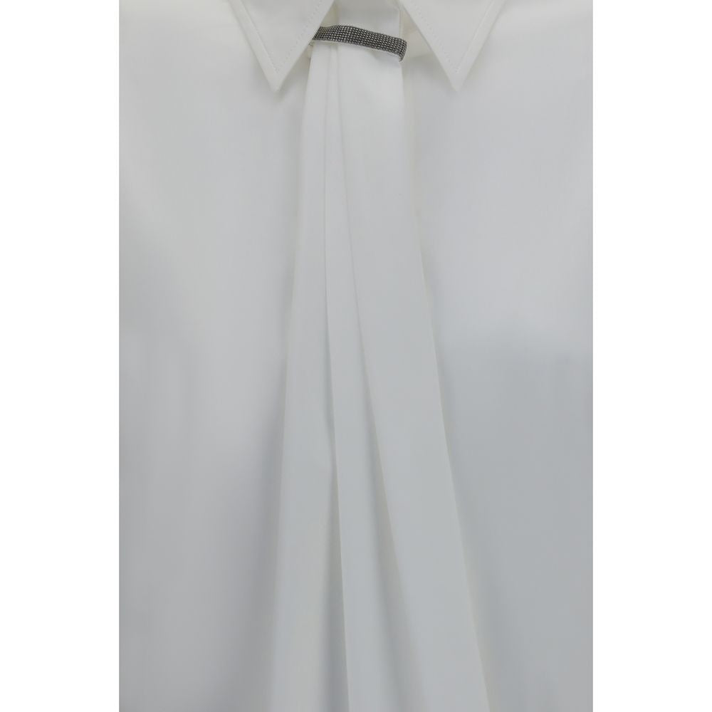 Brunello Cucinelli White Cotton Dress Shirt | Regal Royce