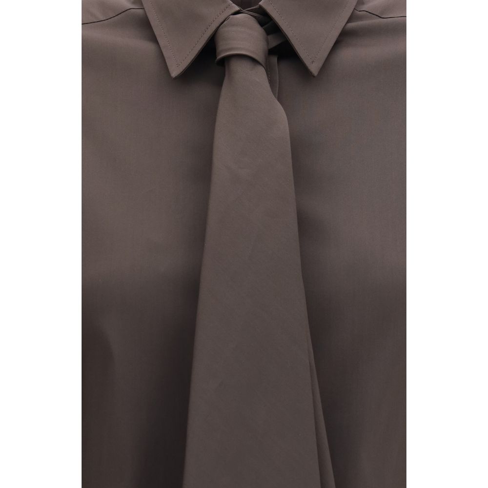 Brunello Cucinelli Brown Cotton Dress Shirt | Regal Royce