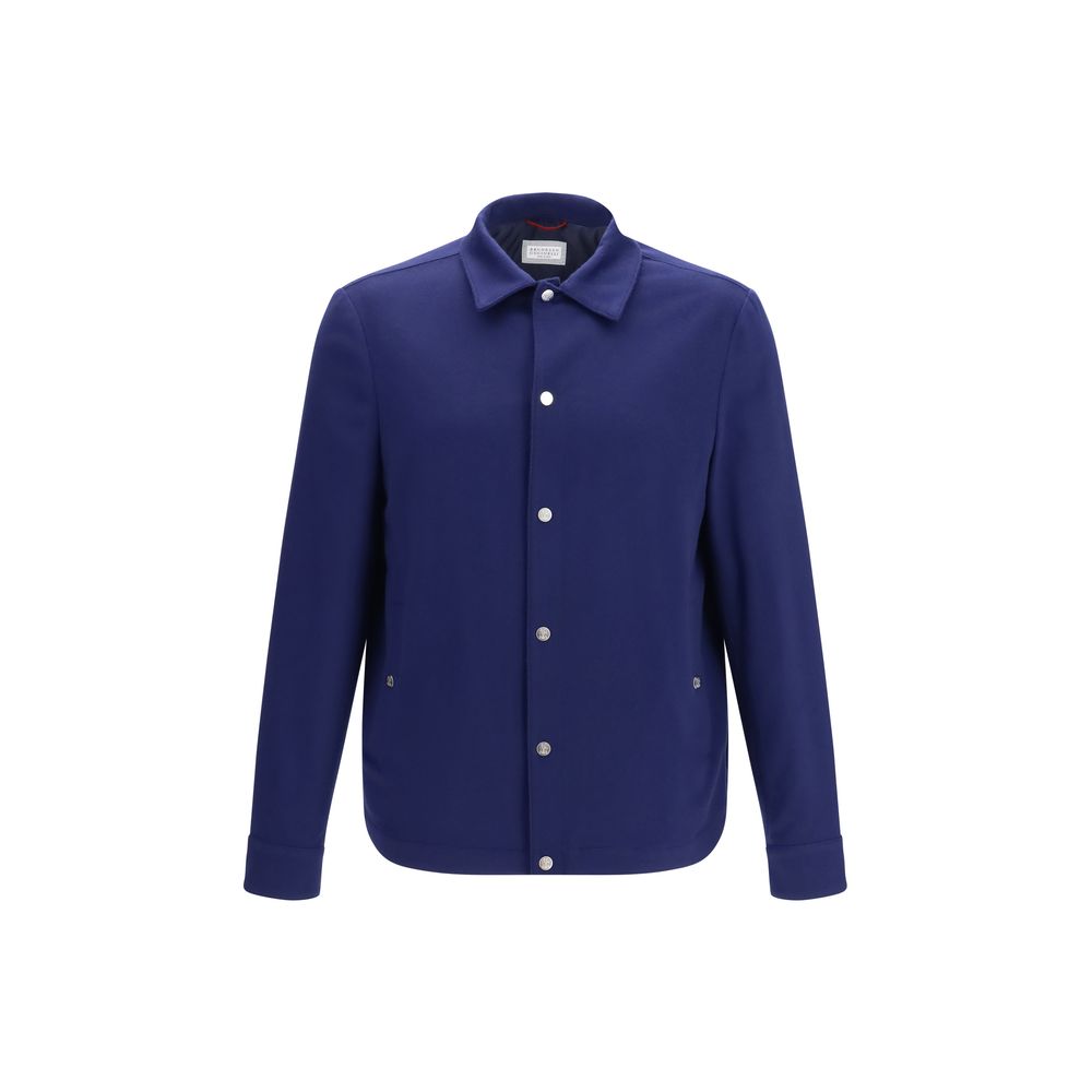Brunello Cucinelli Blue Cashmere Full-Length Jacket | Regal Royce