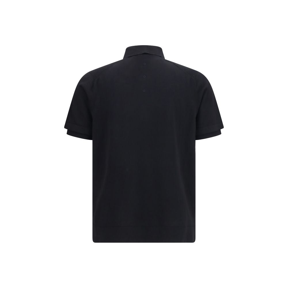 Premiata Black Cotton Polo Shirt | Regal Royce
