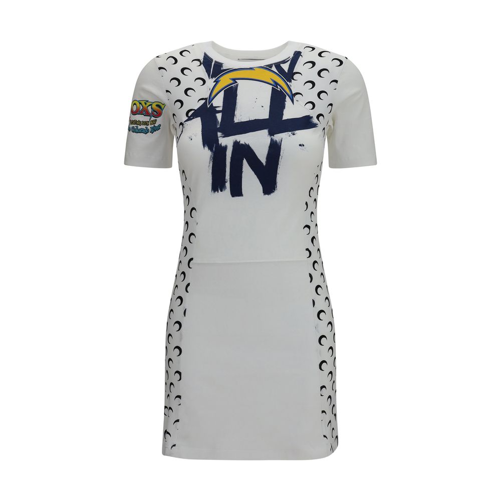 Marine Serre White Cotton Casual Dress | Regal Royce