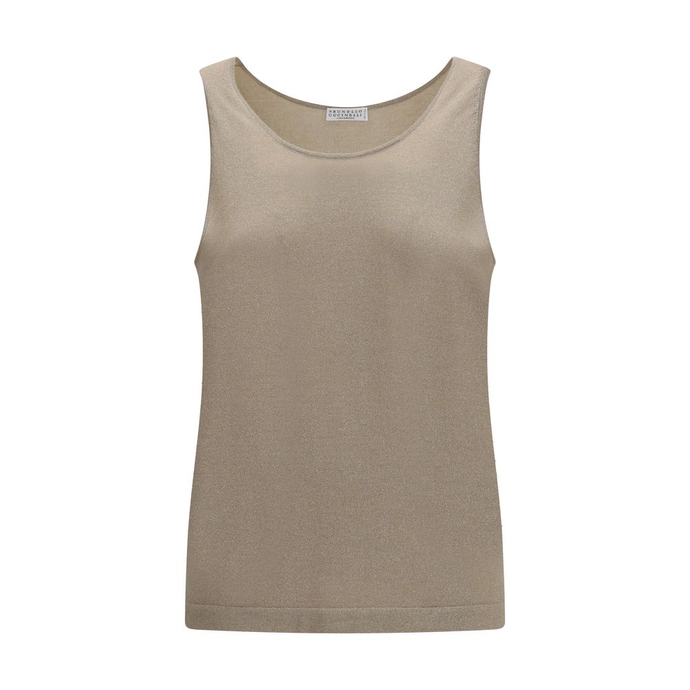 Brunello Cucinelli Beige Cashmere Tank Tops | Regal Royce