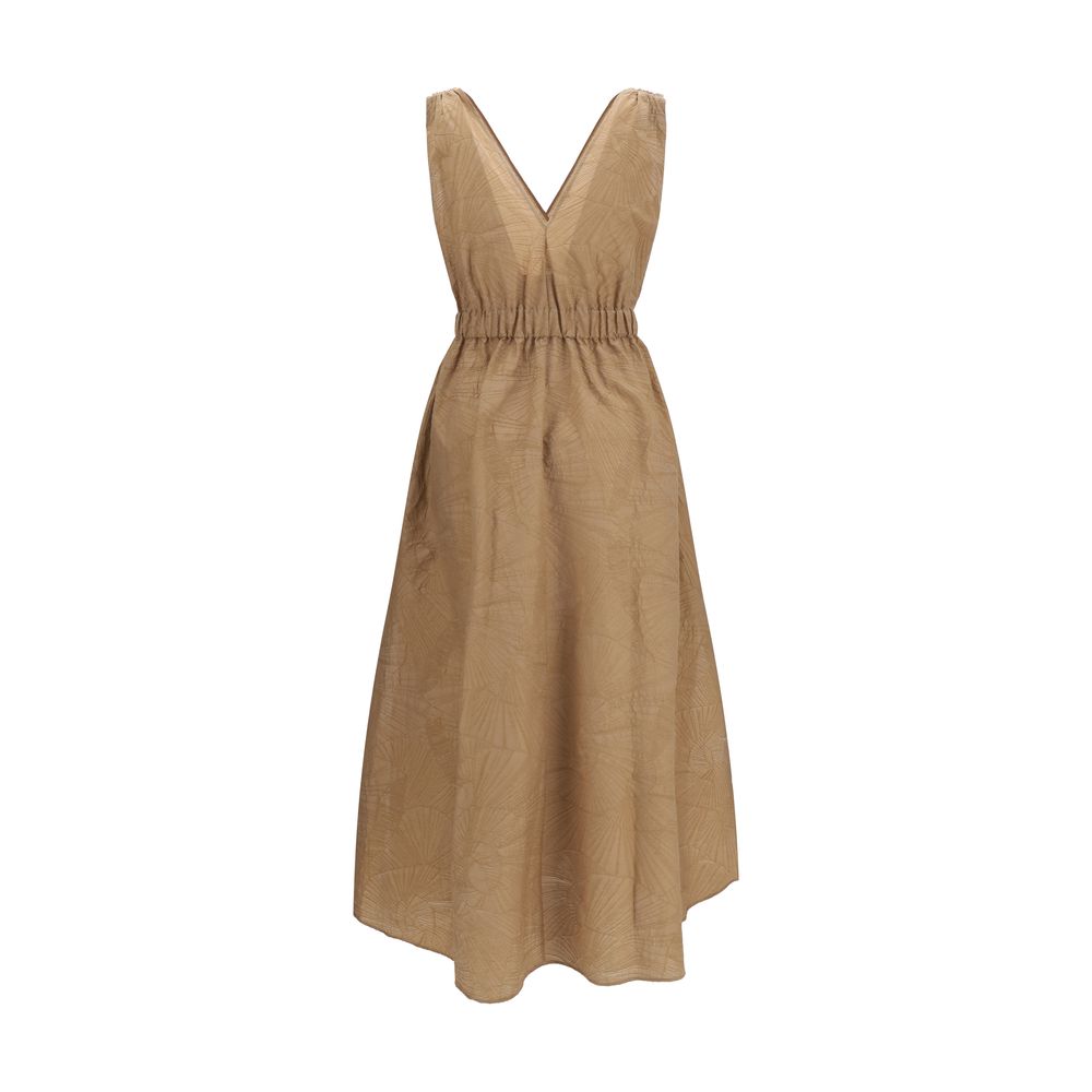 Brunello Cucinelli Beige Cotton Casual Dress | Regal Royce