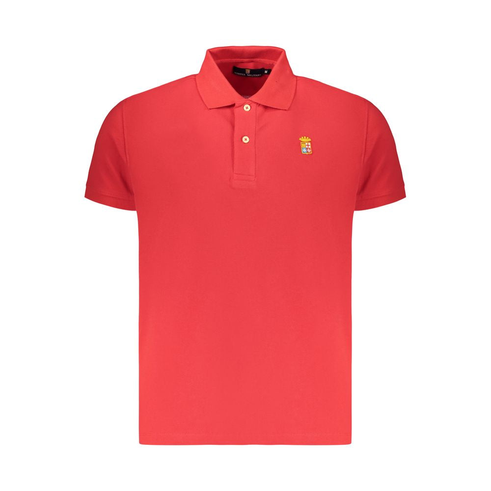 Marina Militare Rosso Cotton Men's Polo | Regal Royce