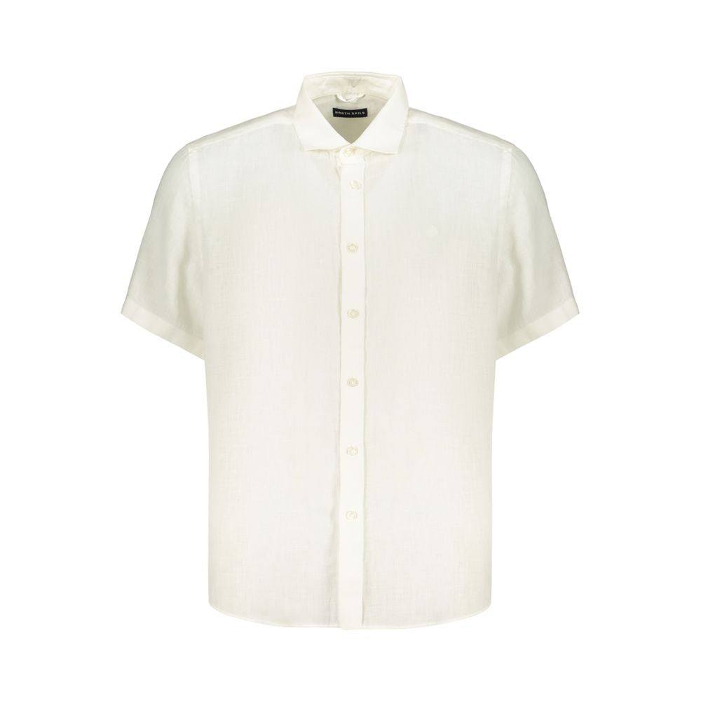 North Sails White Linen Men's Shirt | Regal Royce