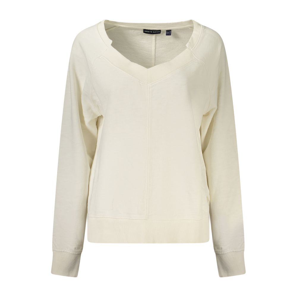 North Sails White Cotton Women's Sweatshirt | Regal Royce