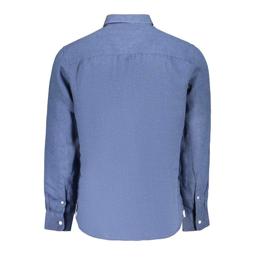 North Sails Blue Linen Men's Shirt | Regal Royce