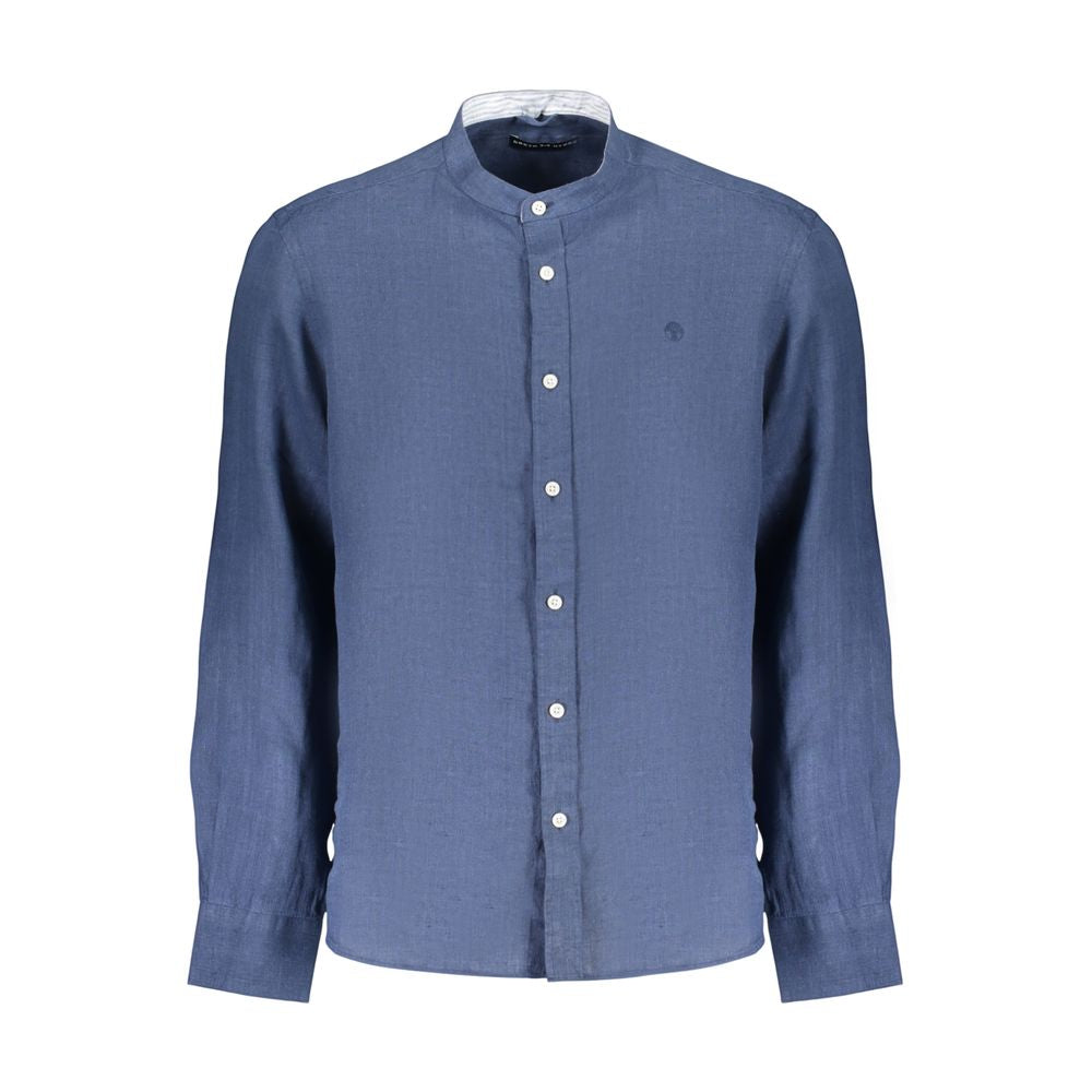 North Sails Blue Linen Mens Shirt | Regal Royce
