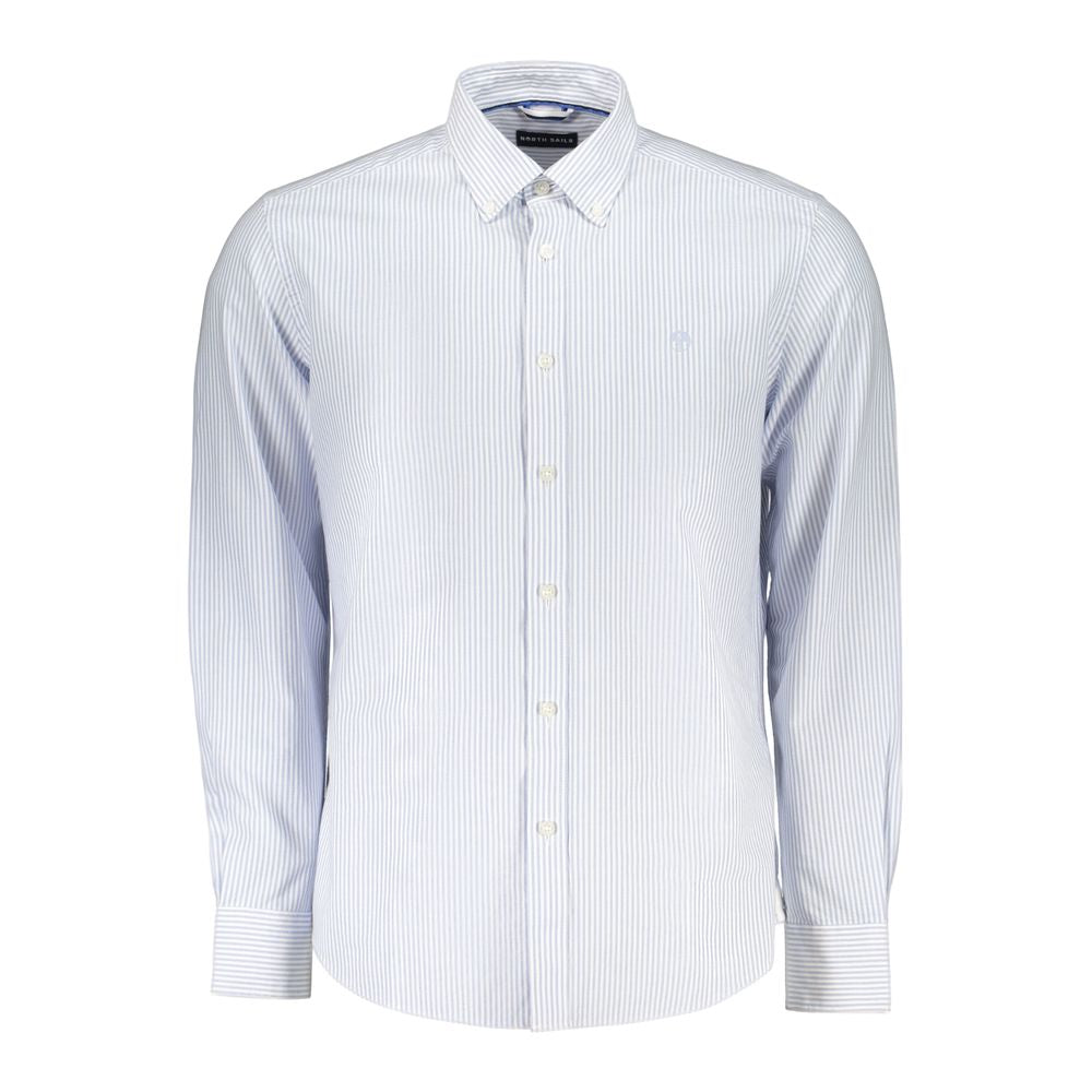 North Sails Azzurro Cotton Men Shirt with Long Sleeves and Button-Down Collar | Regal Royce