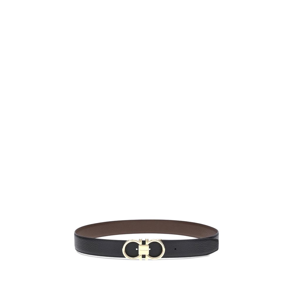 Ferragamo Black Calf Leather Bos Taurus Belt | Regal Royce