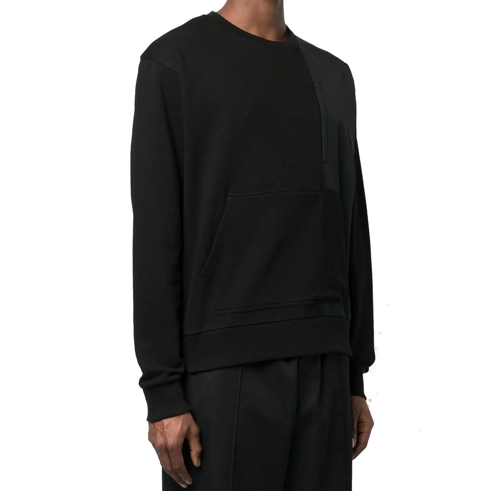 Herno Black Cotton Sweatshirt | Regal Royce