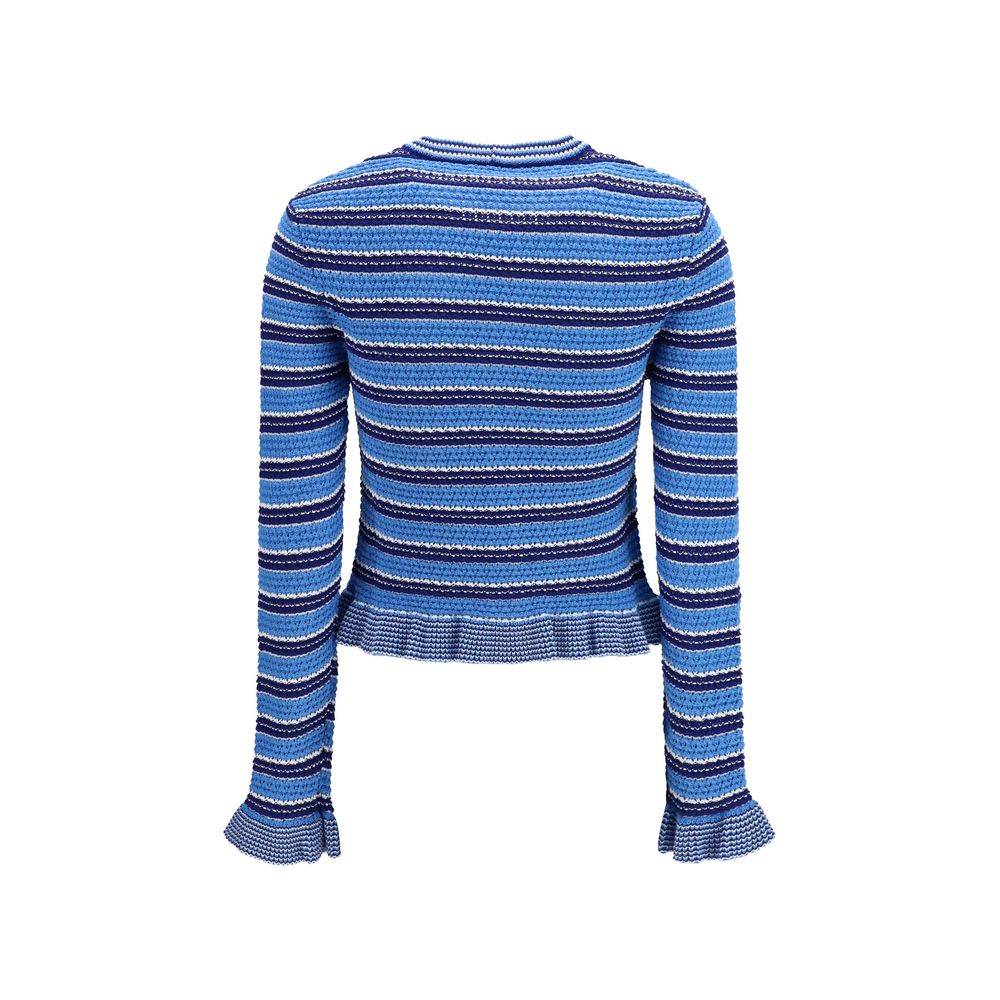 Ganni Blue Cotton Cardigan | Regal Royce