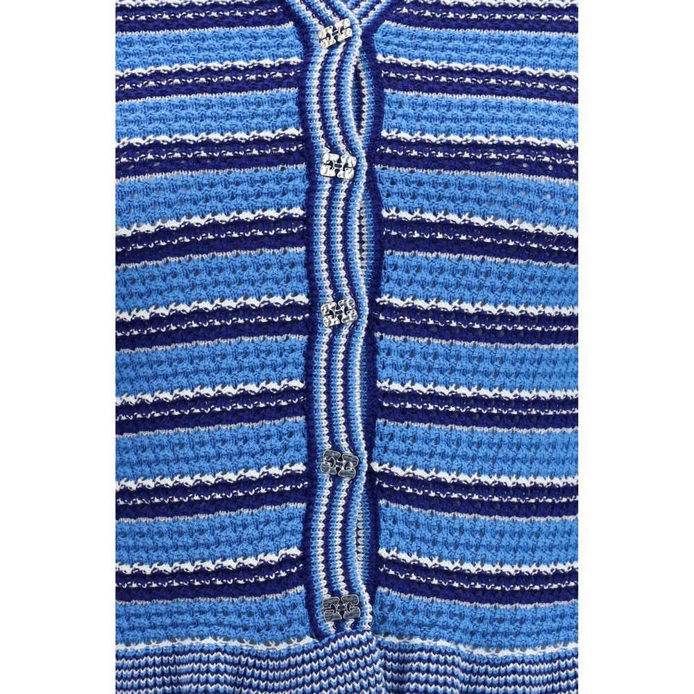 Ganni Blue Cotton Cardigan | Regal Royce