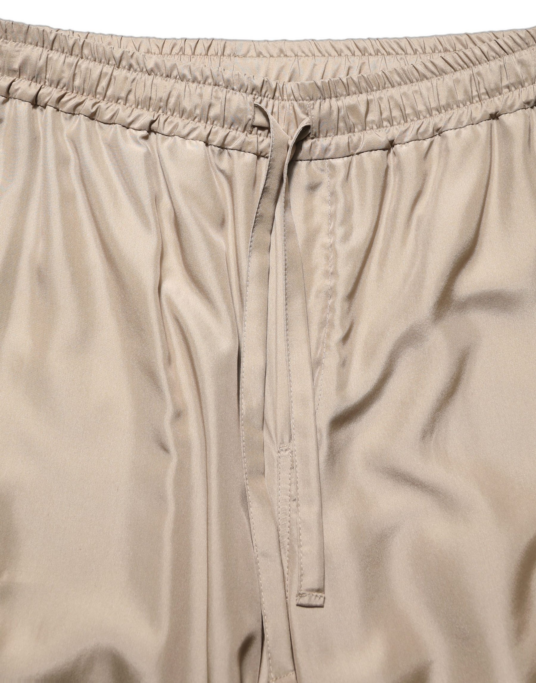 Dolce & Gabbana Brown Ruched Cargo Parachute Men Jogger Pants | Regal Royce