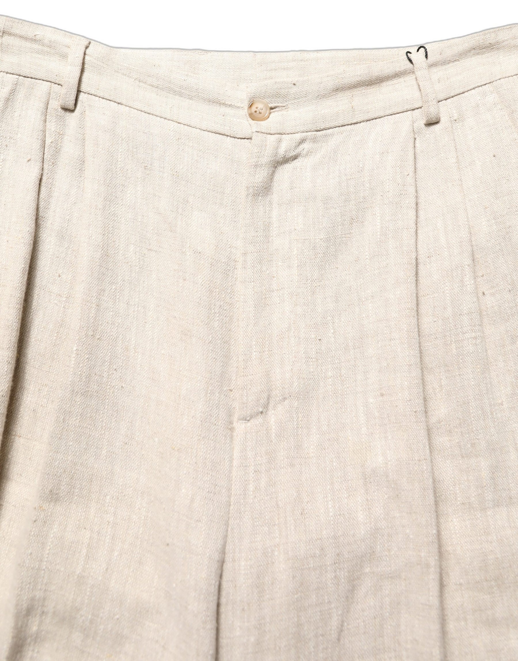 Dolce & Gabbana Beige Linen Tapered Men Dress Trouser Pants | Regal Royce