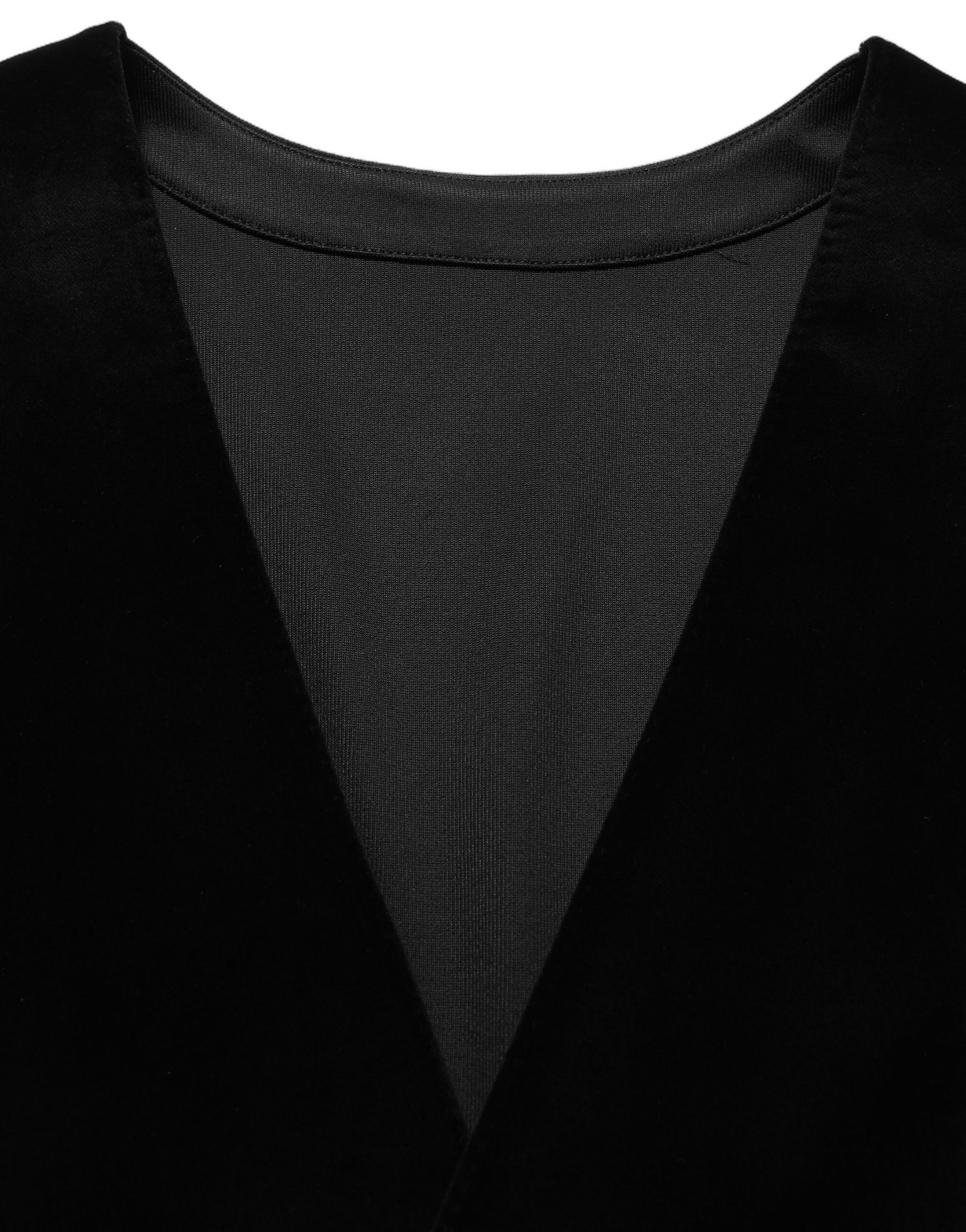 Dolce & Gabbana Black Cotton SingleBreasted Waistcoat Vest | Regal Royce