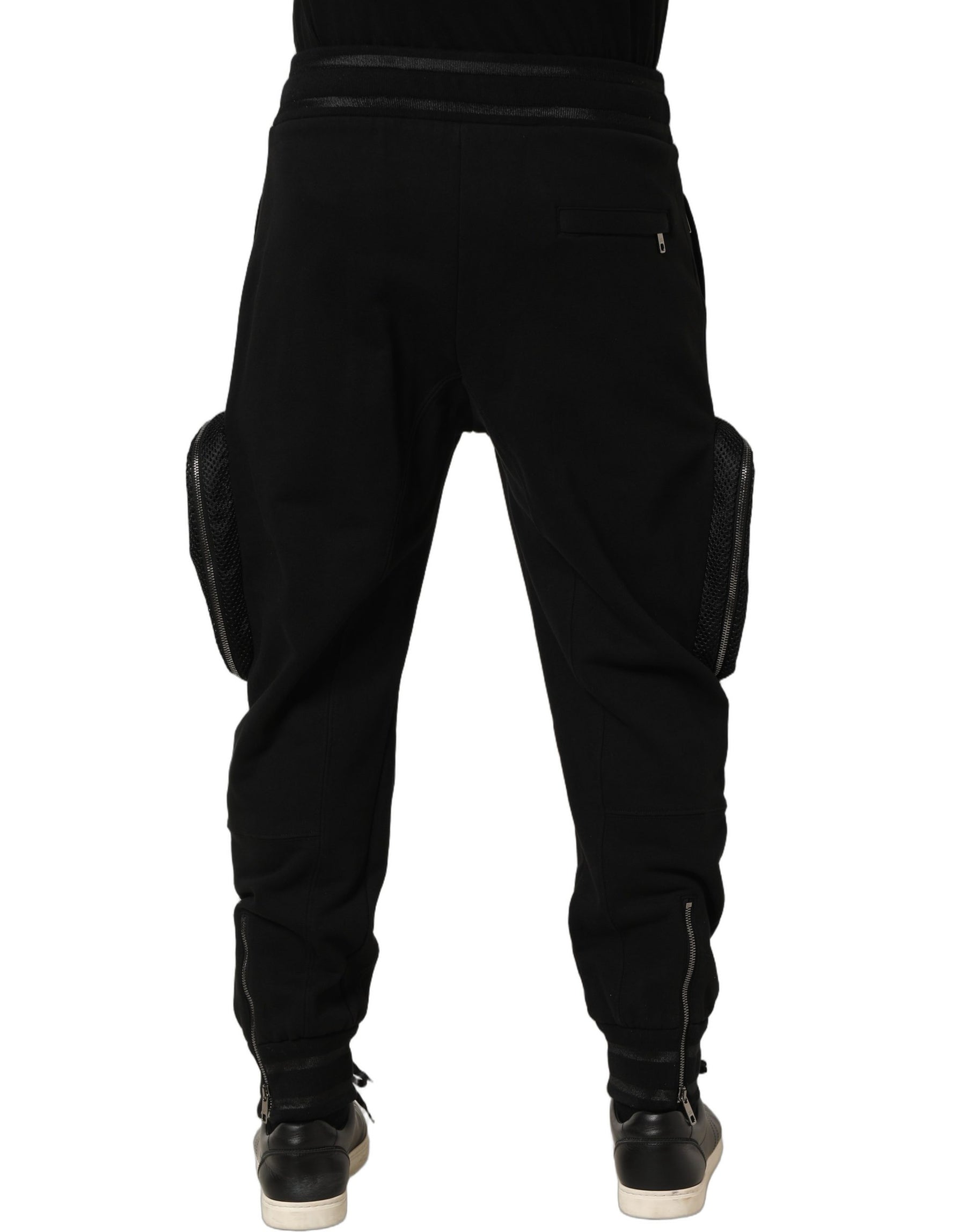 Dolce & Gabbana Black Mid Waist Cargo Jogger Sweatpants Pants | Regal Royce