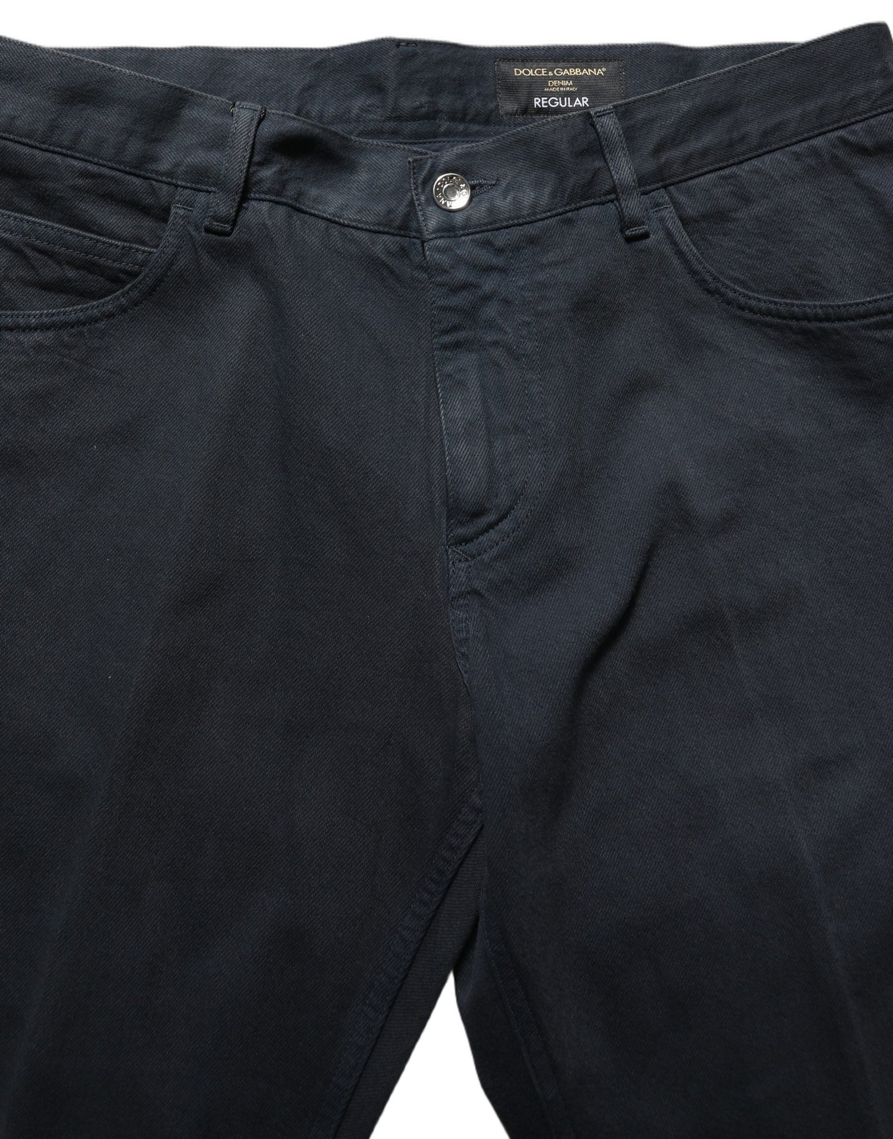 Dolce & Gabbana Black Cotton Mid Waist Skinny Men Denim Jeans | Regal Royce