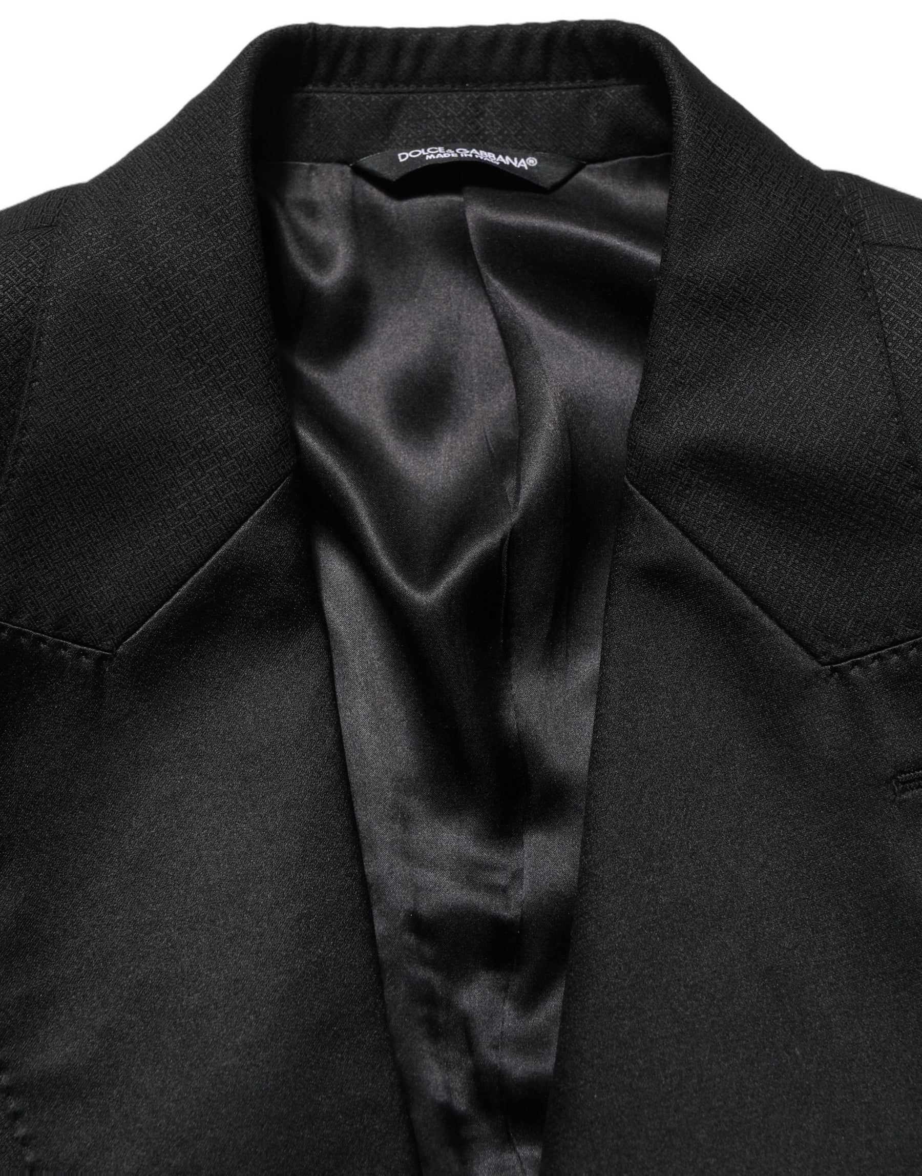 Dolce & Gabbana Black Wool Slim Fit Formal 2 Piece Men Suit | Regal Royce