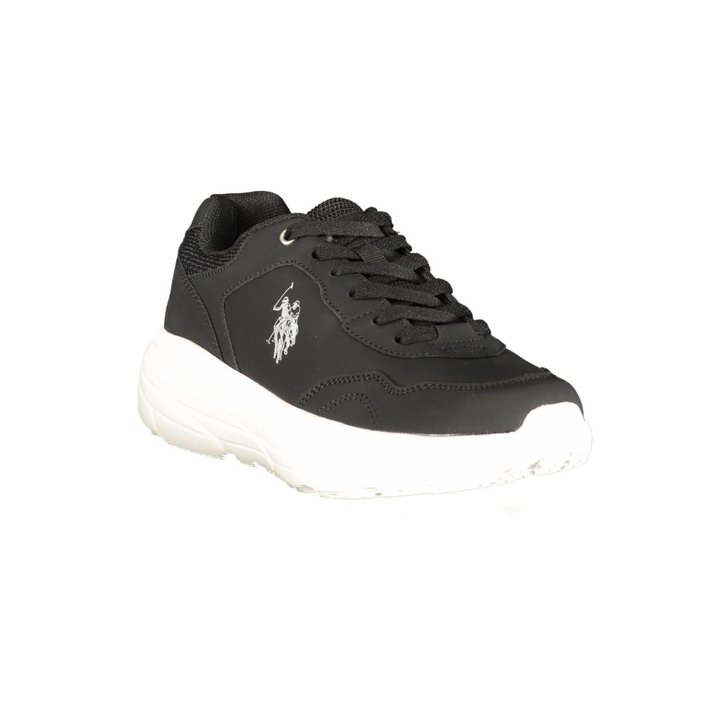 U.S. POLO ASSN. Black Polyurethane Women's Sneaker | Regal Royce