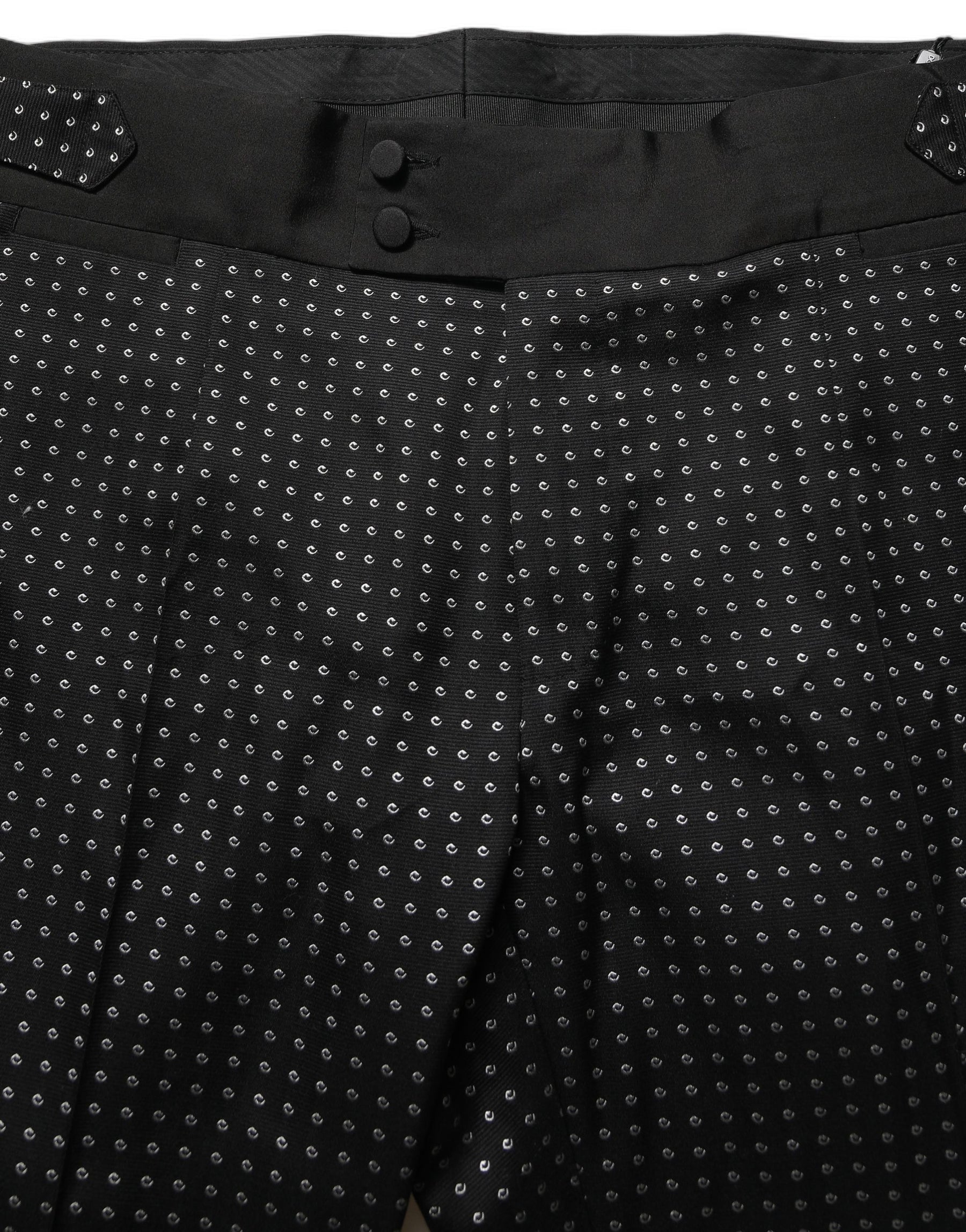 Dolce & Gabbana Black Polka Dot Cotton Dress Trouser Pants | Regal Royce