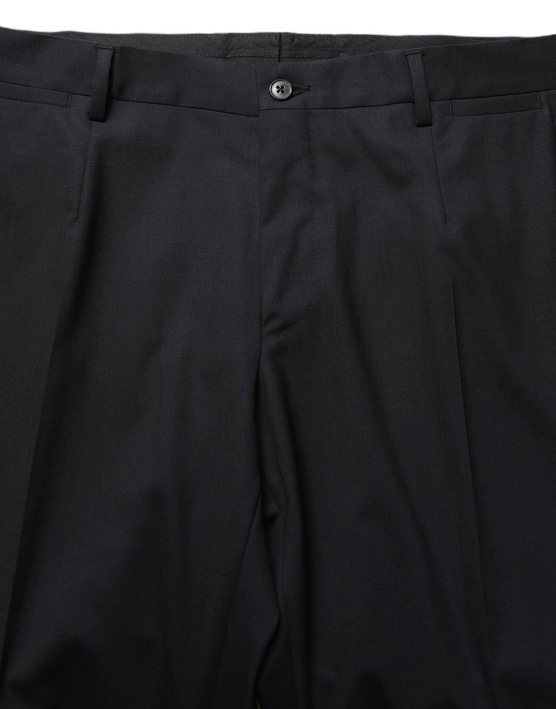 Dolce & Gabbana Black Wool Tapered Leg Dress Trouser Pants | Regal Royce