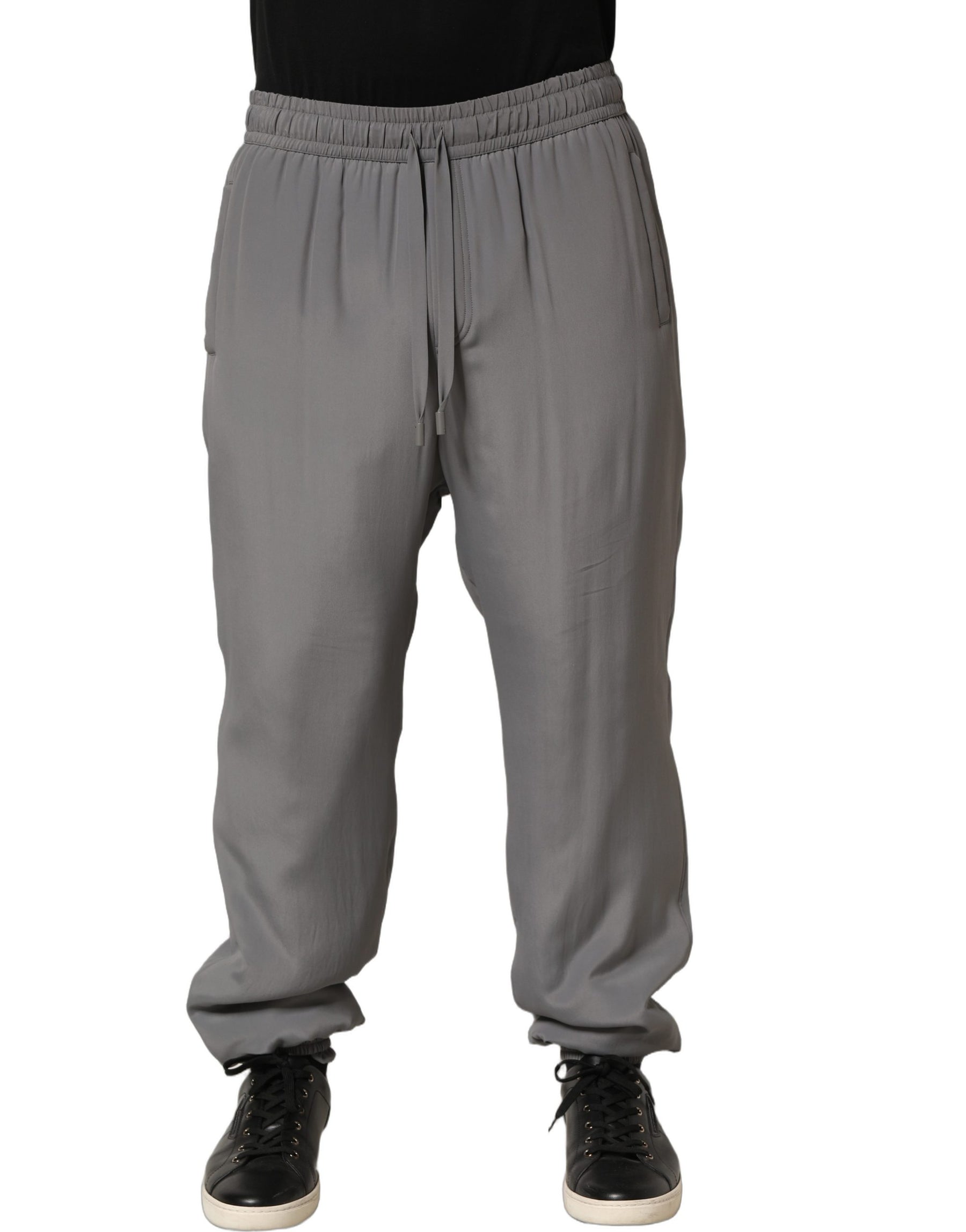 Dolce & Gabbana Gray Cotton Jogger Sweatpants Trouser Pants | Regal Royce