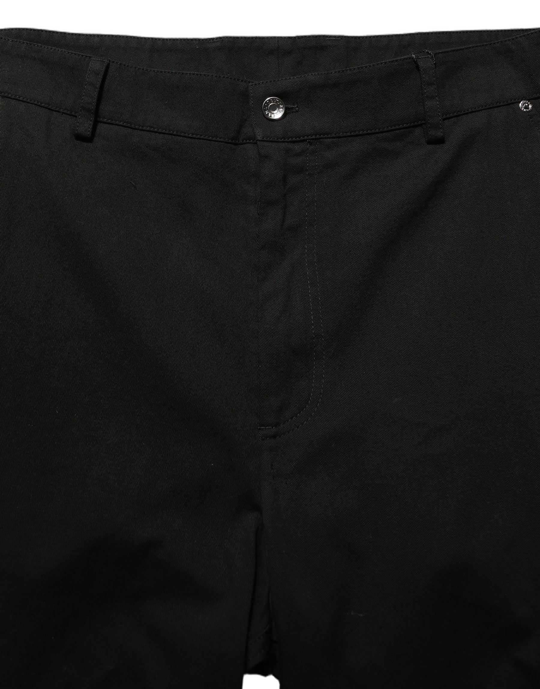 Dolce & Gabbana Black Mid Waist Straight Men Trouser Pants | Regal Royce
