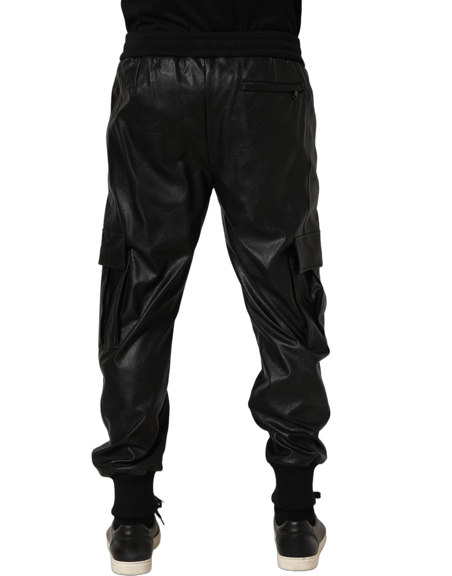 Dolce & Gabbana Black Mid Waist Cargo Jogger Sweatpants Pants | Regal Royce