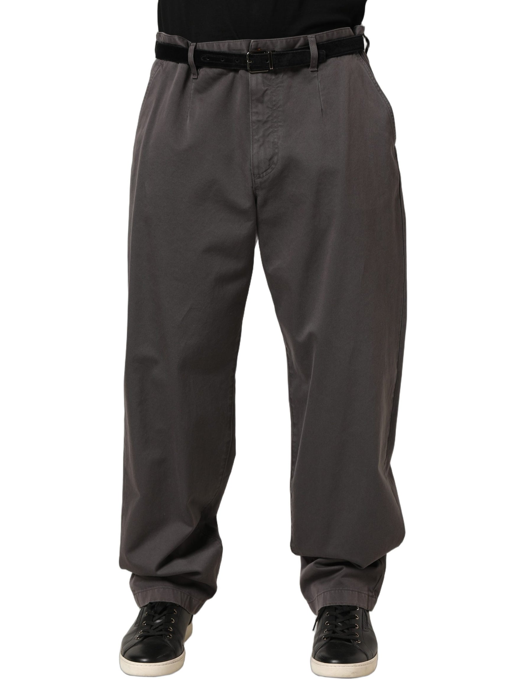 Dolce & Gabbana Dark Gray MidWaist Straight Men Trouser Pants | Regal Royce