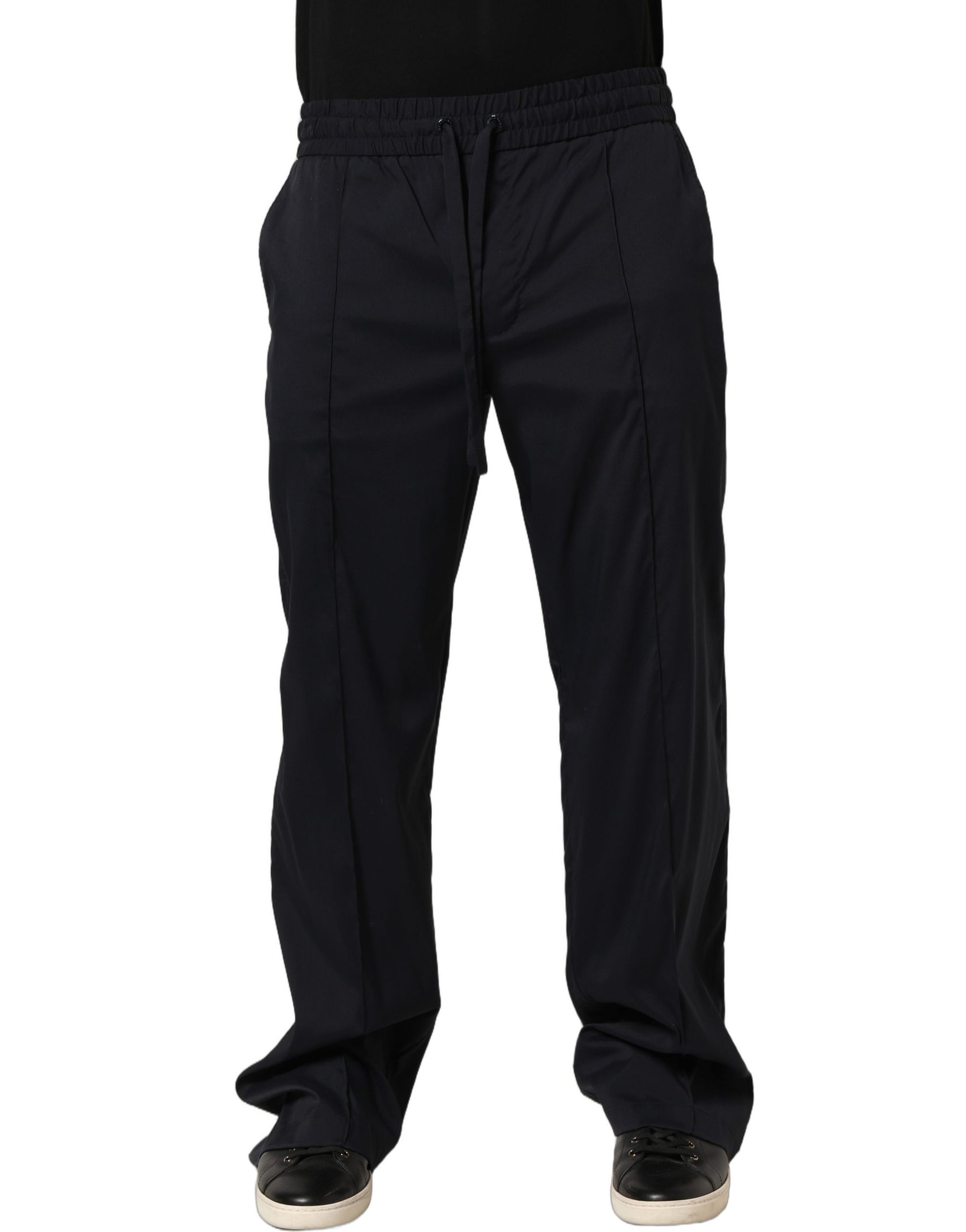 Dolce & Gabbana Black Nylon Straight Jogger Sweatpants Pants | Regal Royce